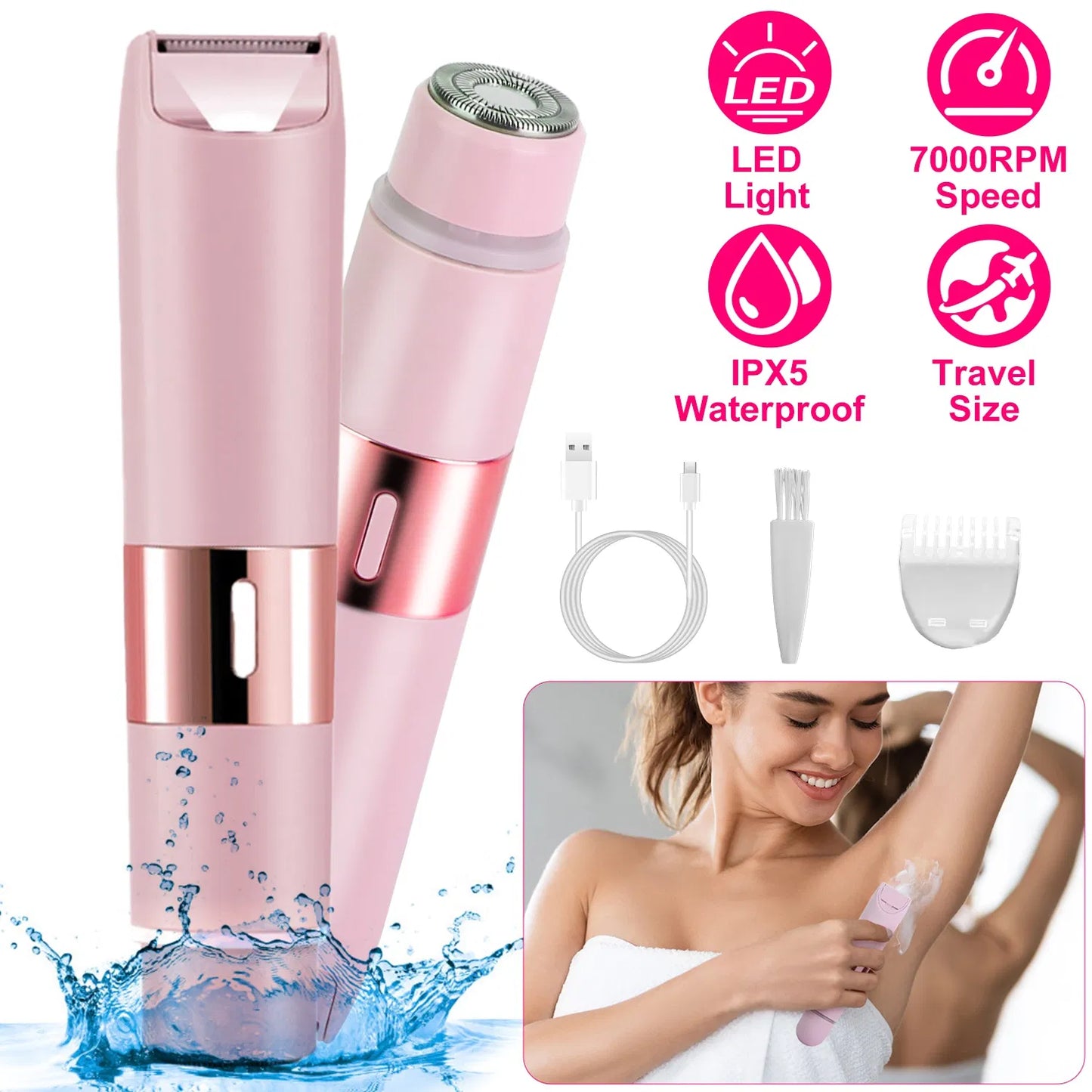 2-in-1 Bikini Trimmer & Body Shaver 2 In 1 Bikini Trimmer For Women Dual Hea | Ectron Online