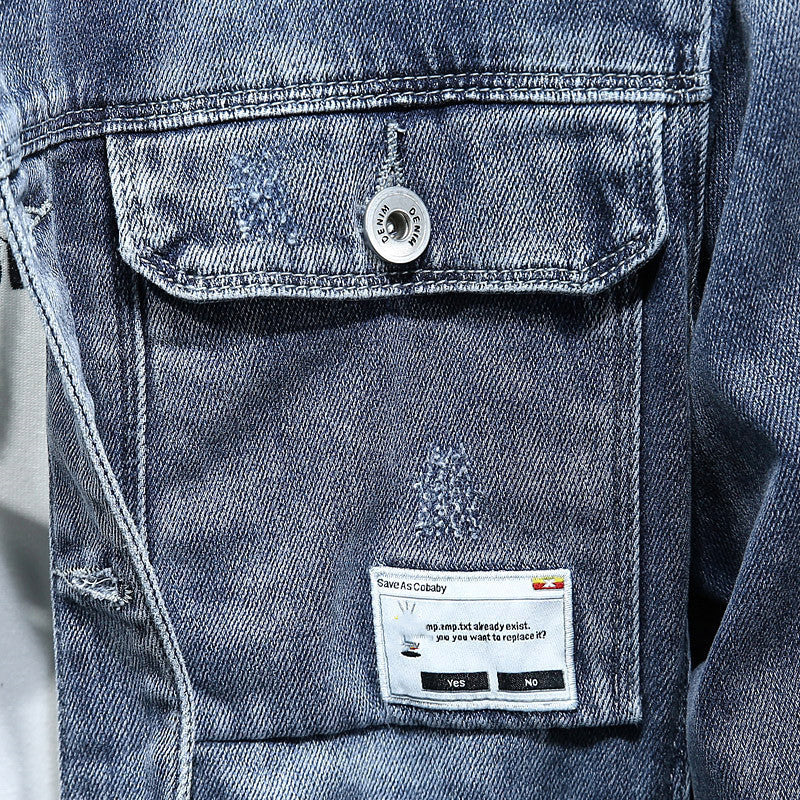 Men's Ins Trendy Loose Denim Coat Denim Coat Men's Ins Trendy Loose Plus S | Ectron Online