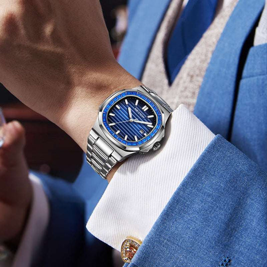 Men's Diamond Luminous Watch 2024 Men's Fashion Diamond Luminous Quar | Ectron Online