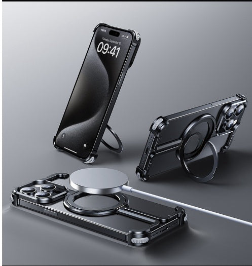 Metal Airbag Anti-fall Shell Phone Case Protective Shock Absorption Aerospace Grade Aluminum Holder Cover - Ectron Online