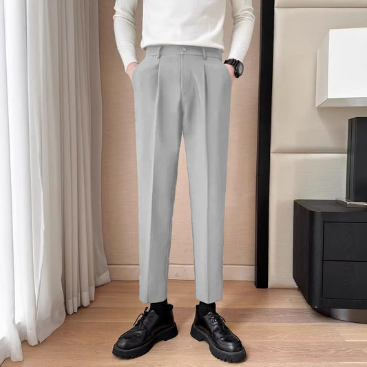Draping Effect Casual Pants - Thin & Cool Draping Effect Thin Cool Straight Casual | Ectron Online