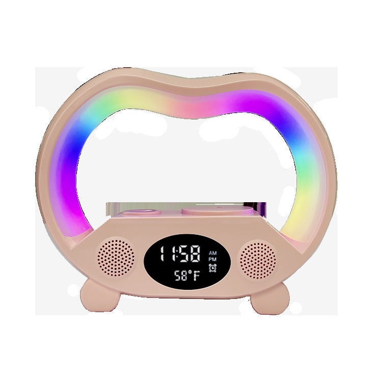 2024 New 6 In 1 Smart Remote Control Bluetooth Ambience Intelligent LED Table Lamp Multi-function Wireless Charger Night Light Bluetooth Speaker - Ectron Online
