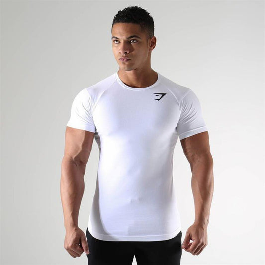 Summer New Men's T-Shirt Sports Fitness Leisure Short Sleeve
