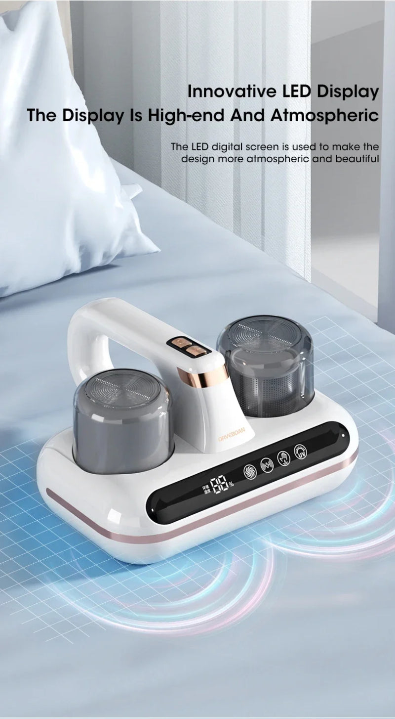 New Mattress Vacuum Mite Remover Cordless Handheld Cleaner Powerful Suction For Cleaning Bed Pillows Home Supplies - Ectron Online
