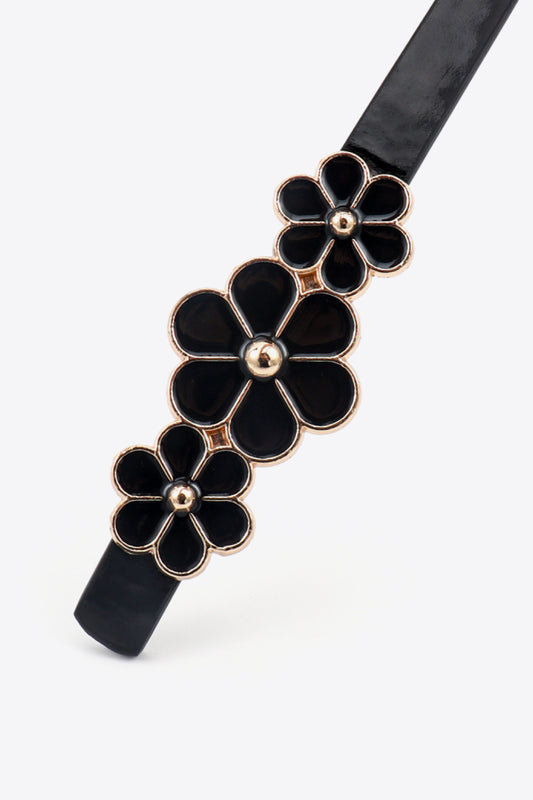 PU Leather Belt - Flower Belt Belt | Ectron Online