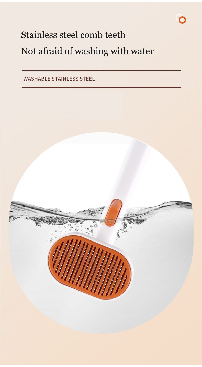 Pet comb, pet hair removal brush, cat and dog comb, automatic hair removal and beauty brush - Ectron Online