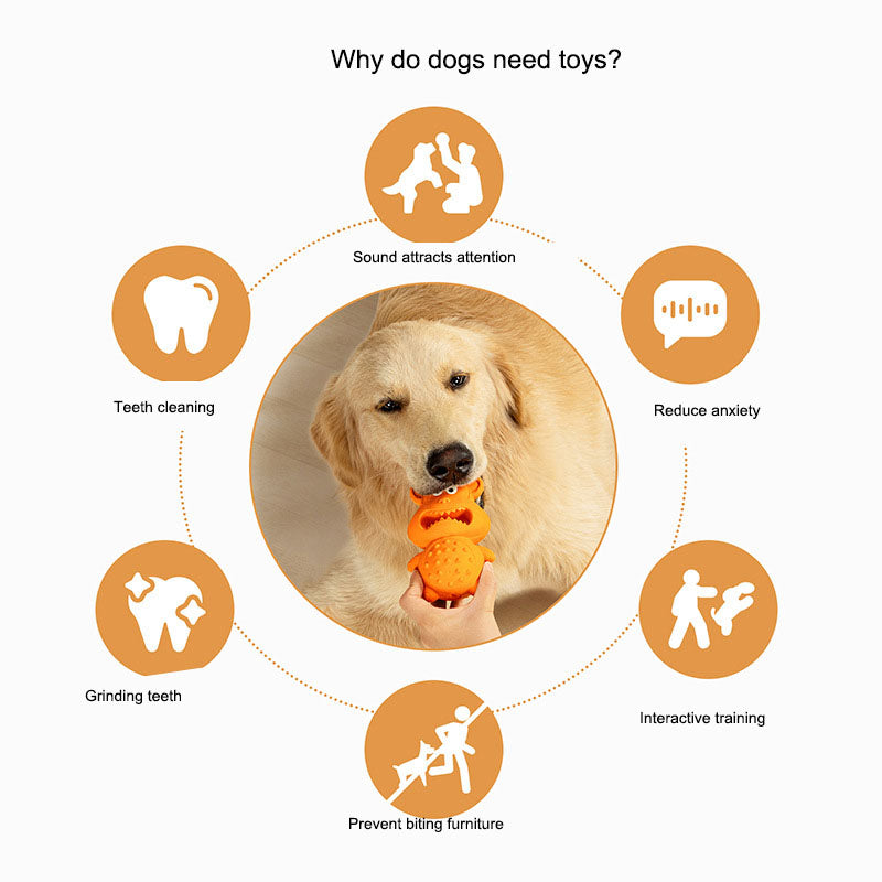 Pet toys - Dogs that are resistant to biting and leaking food - Fun toys for dogs - Stress relieving and stress relieving tools - Ectron Online