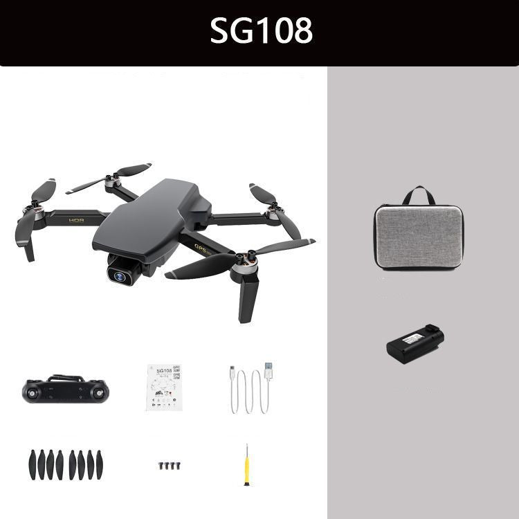 SG108 drone with accessories on a white background