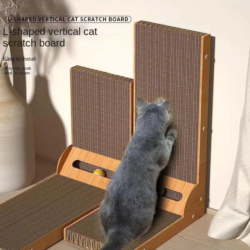 Furniture Cat Scratching Post L-shaped Cat scratch Board Wear-resistant Cat Scrapers Training Grinding Claw ToysCat Scratcher - Ectron Online