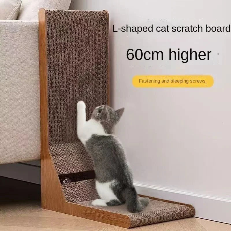 Furniture Cat Scratching Post L-shaped Cat scratch Board Wear-resistant Cat Scrapers Training Grinding Claw ToysCat Scratcher - Ectron Online