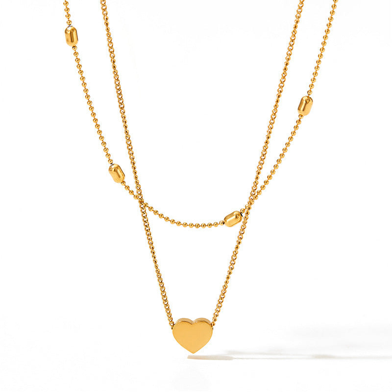 Non-fading Love Titanium Steel Necklace High-grade Light Luxury Minority