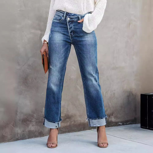 Women's Fashion Individual Casual Loose Jeans Women's Fashion Individual Casual Loose | Ectron Online