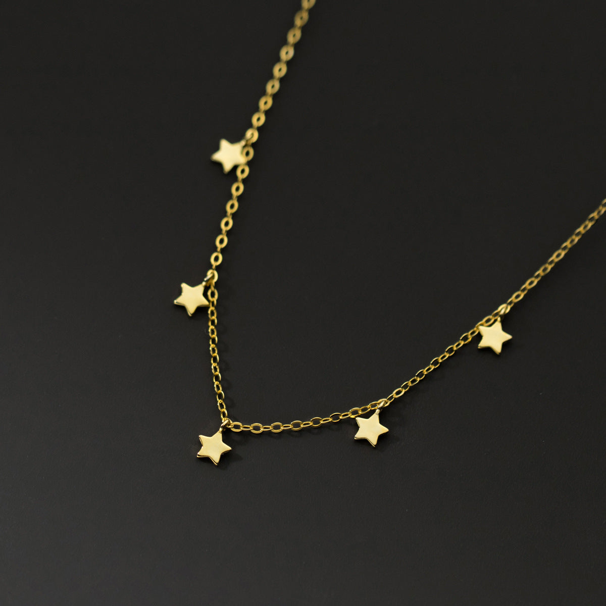 Design Sense Sterling Silver Five-pointed Star Necklace