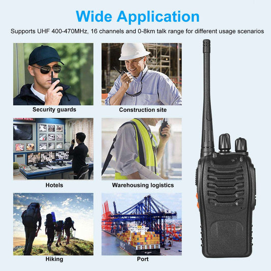 2-Pack Baofeng BF-888S Walkie Talkies | 16CH Long Range UHF Two-Way Radio 2 X Baofeng BF-888S Walkie Talkies Two W | Ectron Online