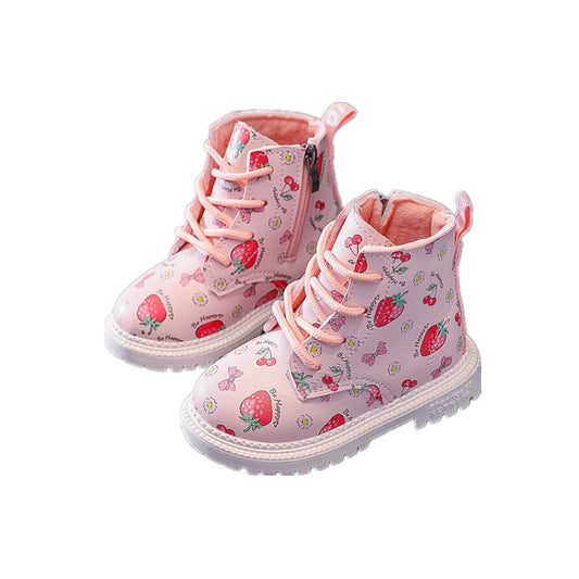 Girls' Martin Boots - Cute Strawberry Short Boots Girls Martin Boots Cute Strawberry Short | Ectron Online