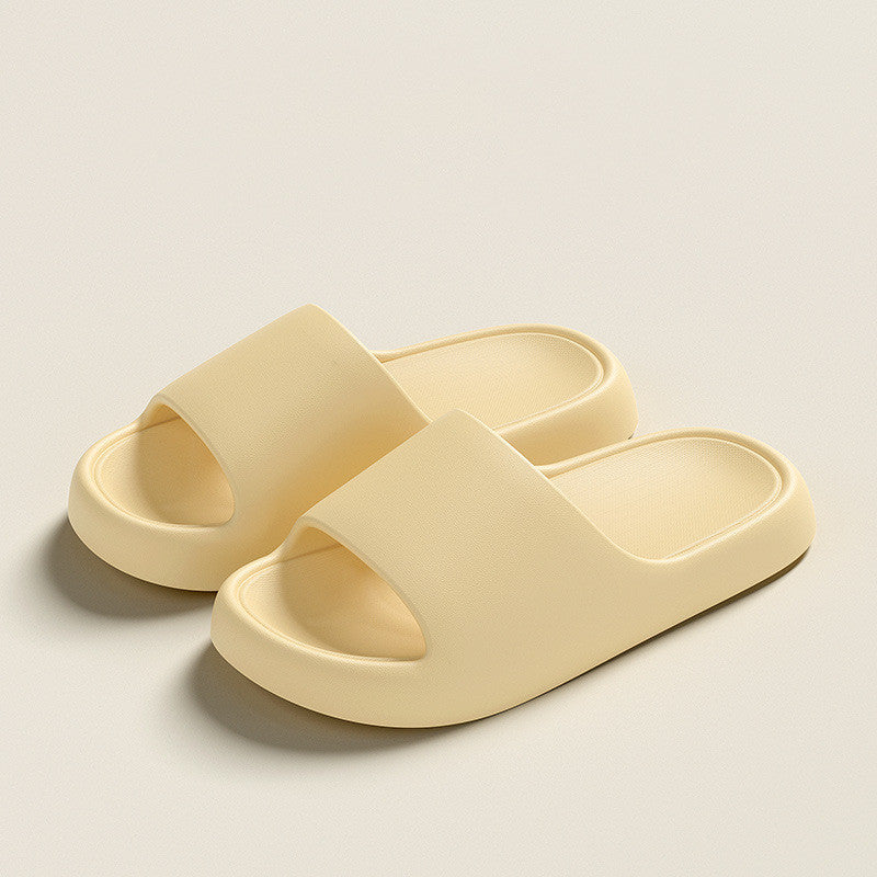 Solid Thick-soled Home Slippers Summer Non-slip Floor Bathroom Slipper For Women Men's House Shoes Solid Thick-soled Home Slippers Summer N | Ectron Online