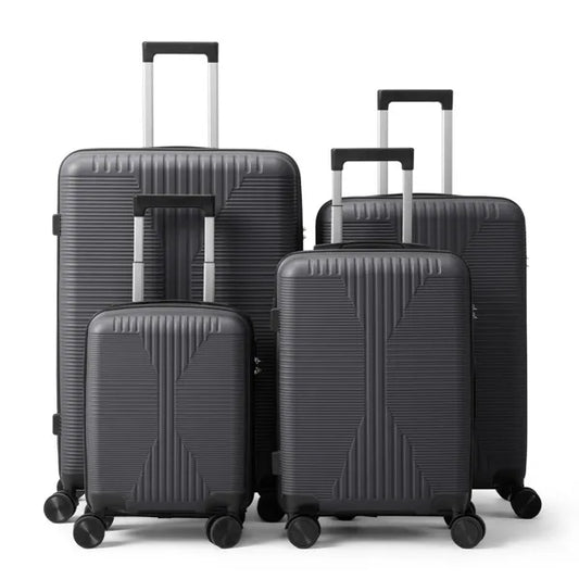 4-in-1 PP Trolley Case Set - Dark Gray Non-TSA Customs Lock 4-in-1 PP Trolley C | Ectron Online