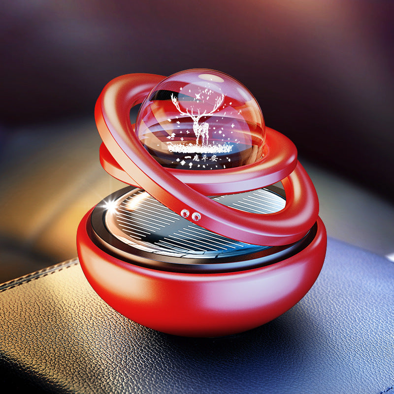 Solar Rotating Car Aroma Decoration Aluminum Alloy - Ectron Online