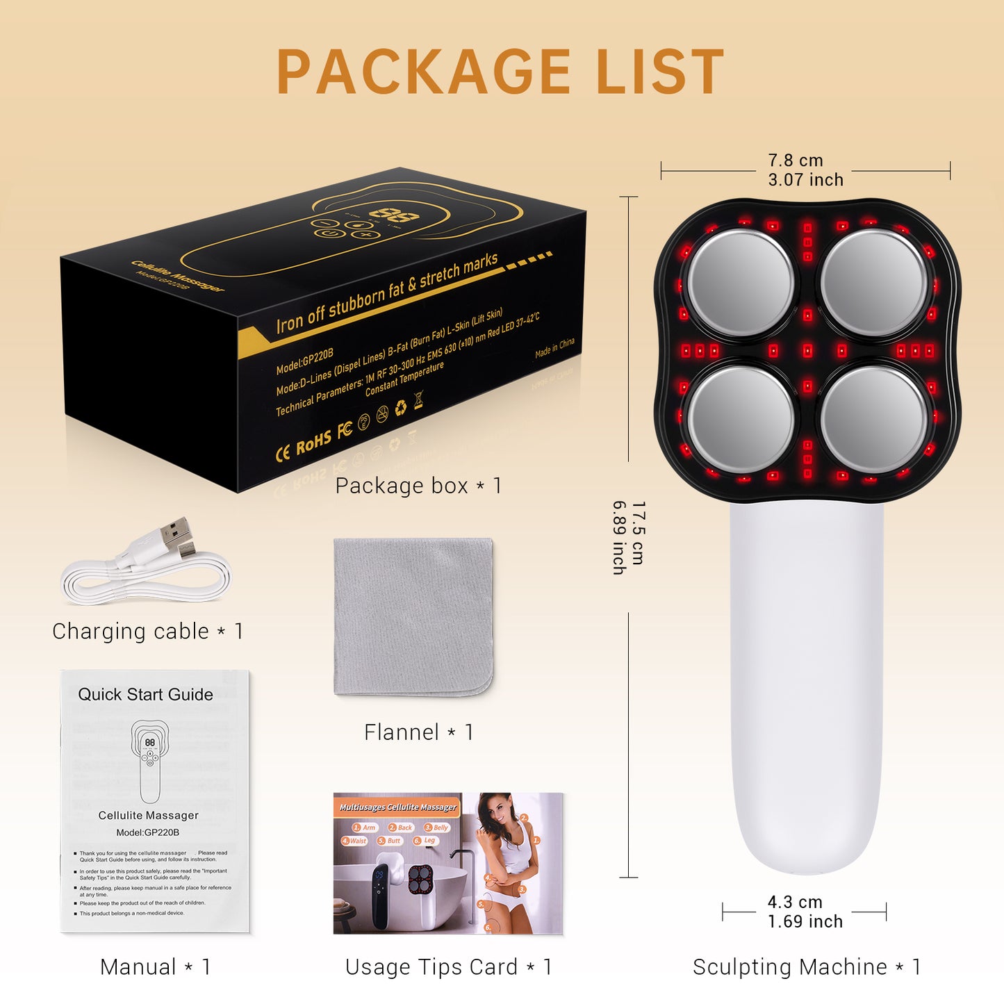 Handheld Cellulite Massager | Electric Body Sculpting & Fat Remover