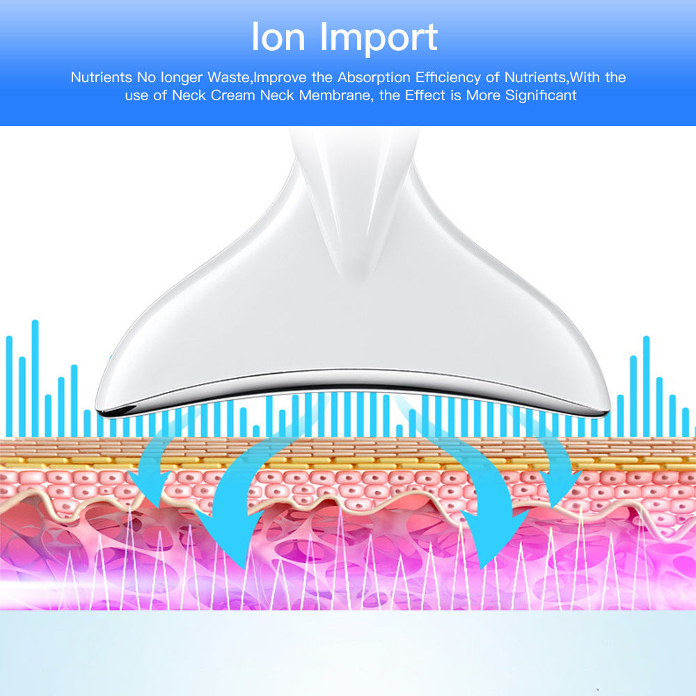 EMS Microcurrent Neck Face Beauty Device With 3 Colors LED Photon Therapy Skin Tighten Reduce Double Chin Face Lifting Devices - Ectron Online