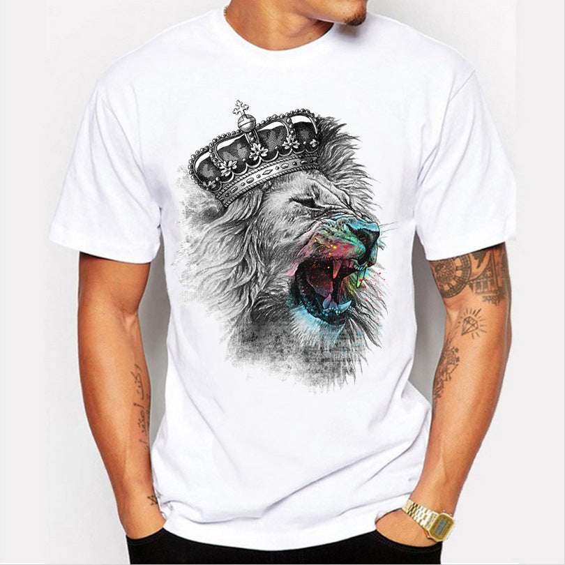 Fashion Men's Loose Printed T-shirt
