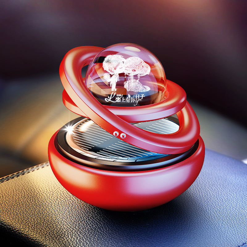 Solar Rotating Car Aroma Decoration Aluminum Alloy - Ectron Online