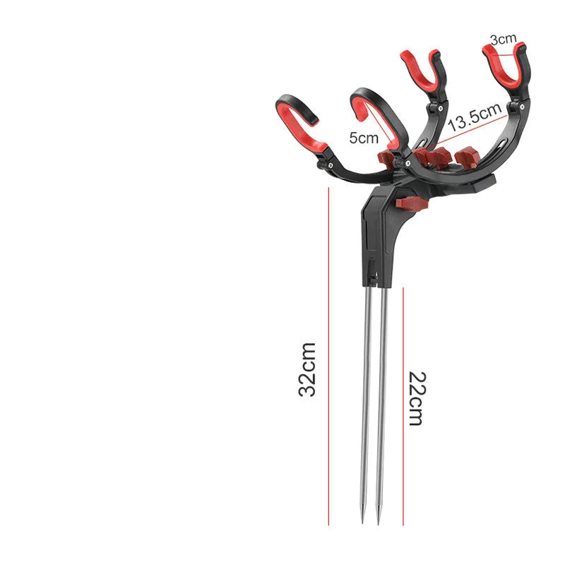 Angle Fishing Pole Tackle Bracket Anti-Rust Steel Fishing Bracket Rod Holder Fish Tackle - Ectron Online
