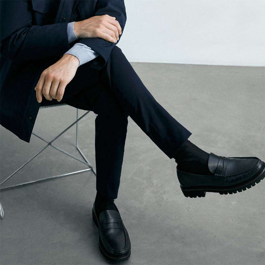 Men's Loafers Leather Shoes First Layer Cowhide Simple Casual Soft Sole Shoes