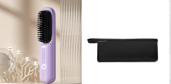LCD USB Charging Ceramic Heating Electric Portable Straight Comb