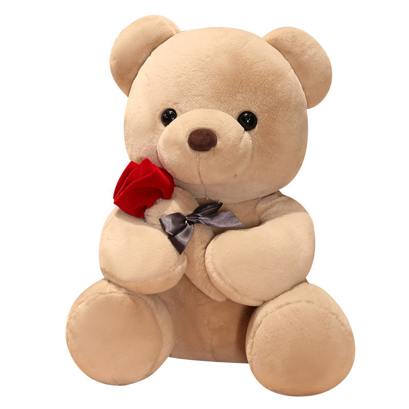 23-45cm New Lovely Hug Roses Teddy Bear Plush Pillow Stuffed Soft Animal Dolls Nice Birthday Gift Girlfriend Valentine's Day - Ectron Online