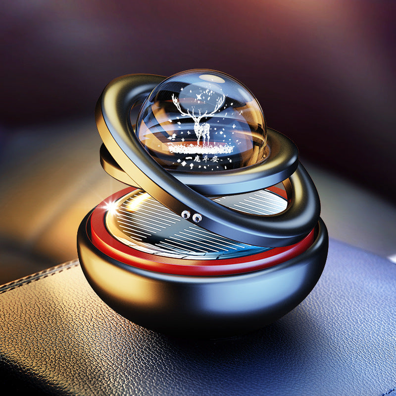 Solar Rotating Car Aroma Decoration Aluminum Alloy - Ectron Online