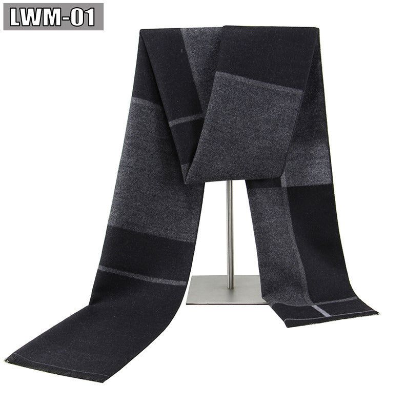 Men's Scarf European And American Cashmere Autumn And Winter Business Plaid