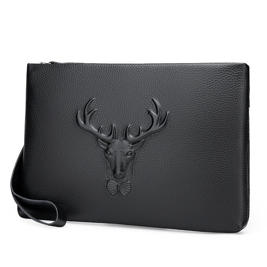 First Layer Cowhide Envelope Bag for Men | Clutch First Layer Cowhide Envelope Men's Clutc | Ectron Online