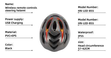 Intelligent steering helmet led bicycle equipment - Ectron Online