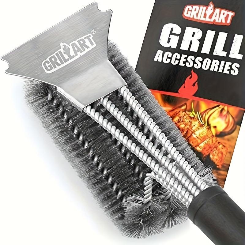 Safe 18-Inch Grill Cleaning Brush for Gas, Porcelain & Charcoal Grills
