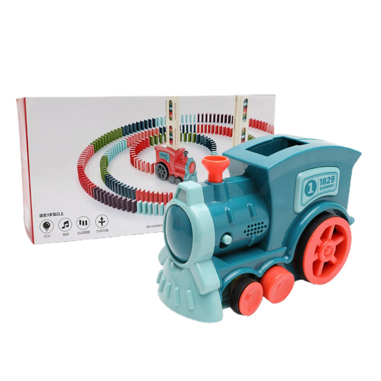 Domino Train Toys Baby Toys Car Puzzle Automatic Release Licensing Electric Building Blocks Train Toy - Ectron Online