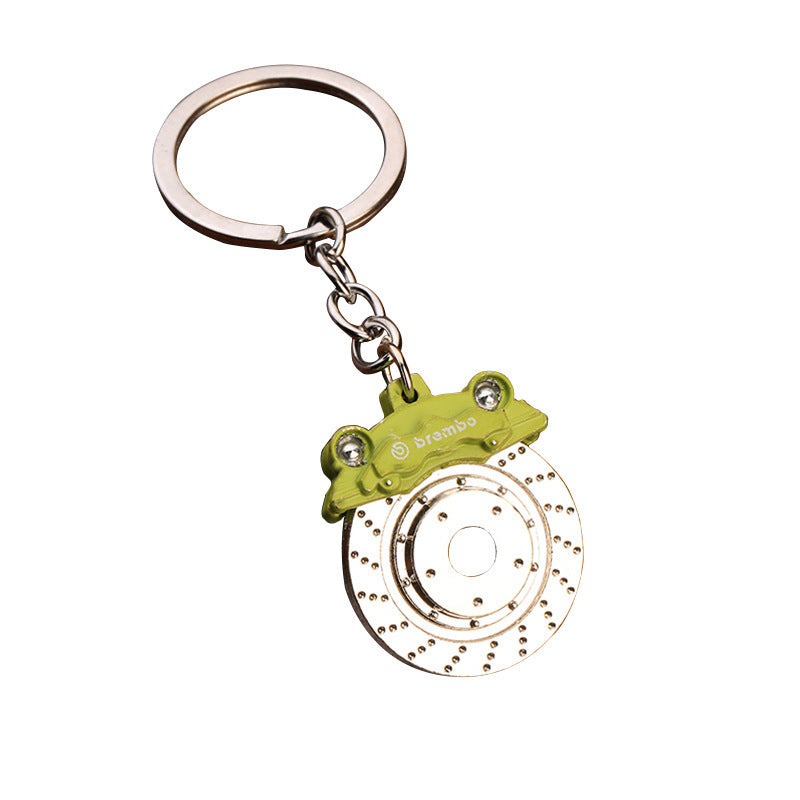 Brake Disc Hub Caliper Metal Keychains Pendant