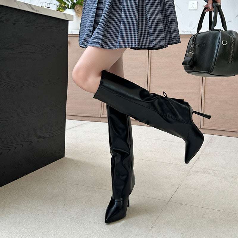 Design Black Slimming Leg Warmer New Hot Girl High-heel Boots