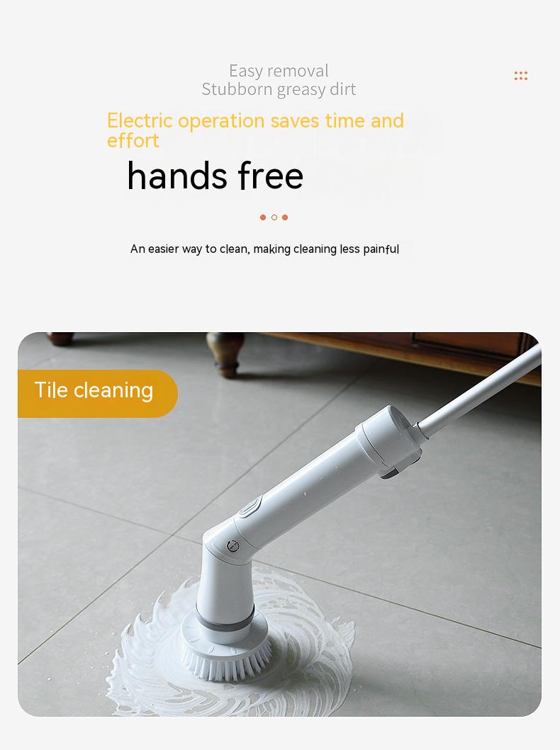 Electric Scrubber Cleaning Wall Long Handle Elbow Telescopic Multifunction Cleaning Brush - Ectron Online