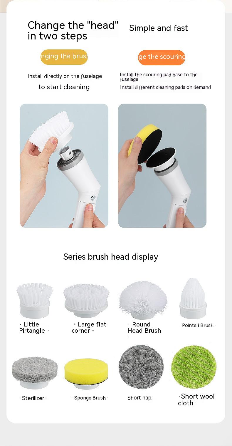 Electric Scrubber Cleaning Wall Long Handle Elbow Telescopic Multifunction Cleaning Brush - Ectron Online