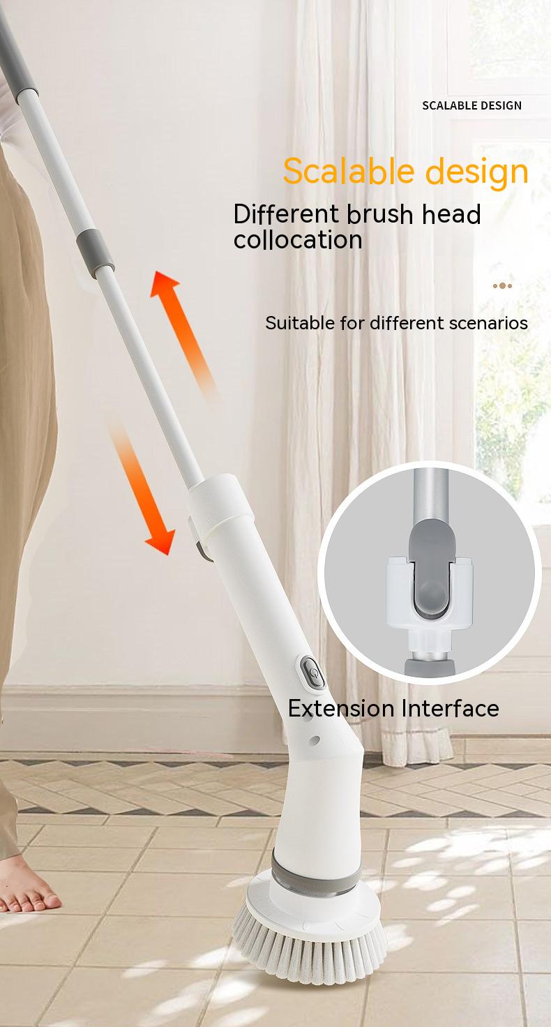 Electric Scrubber Cleaning Wall Long Handle Elbow Telescopic Multifunction Cleaning Brush - Ectron Online