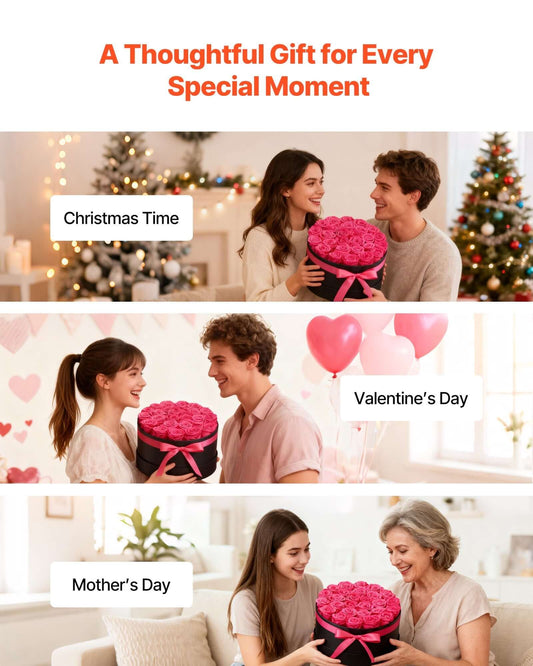 27 Real Preserved Roses in a Box