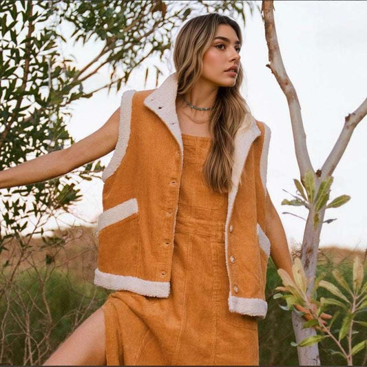 Fashionable Jacket Warm Fur Sleeveless Vest