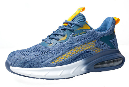 Flyweave Air Cushion Labor Insurance Shoes Men's Anti-Smash Anti-Puncture