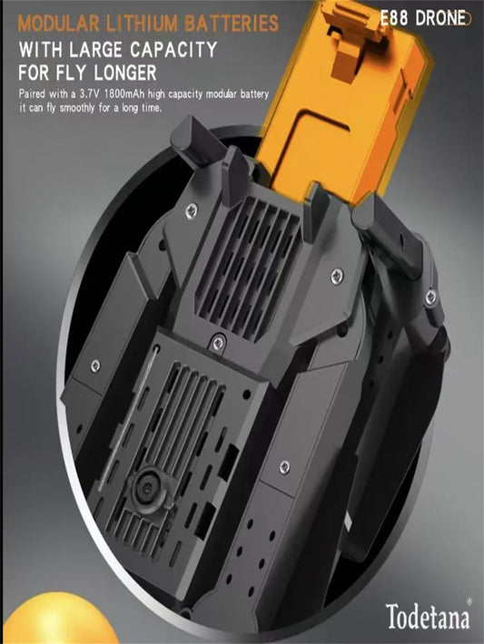 The Battery Configuration Of The E88 Smart Camera Drone Features Real-time Image Transmission From A Single Camera. It Has One-click Touch And Landing Functions. This Is A Foldable Remote-controlled D