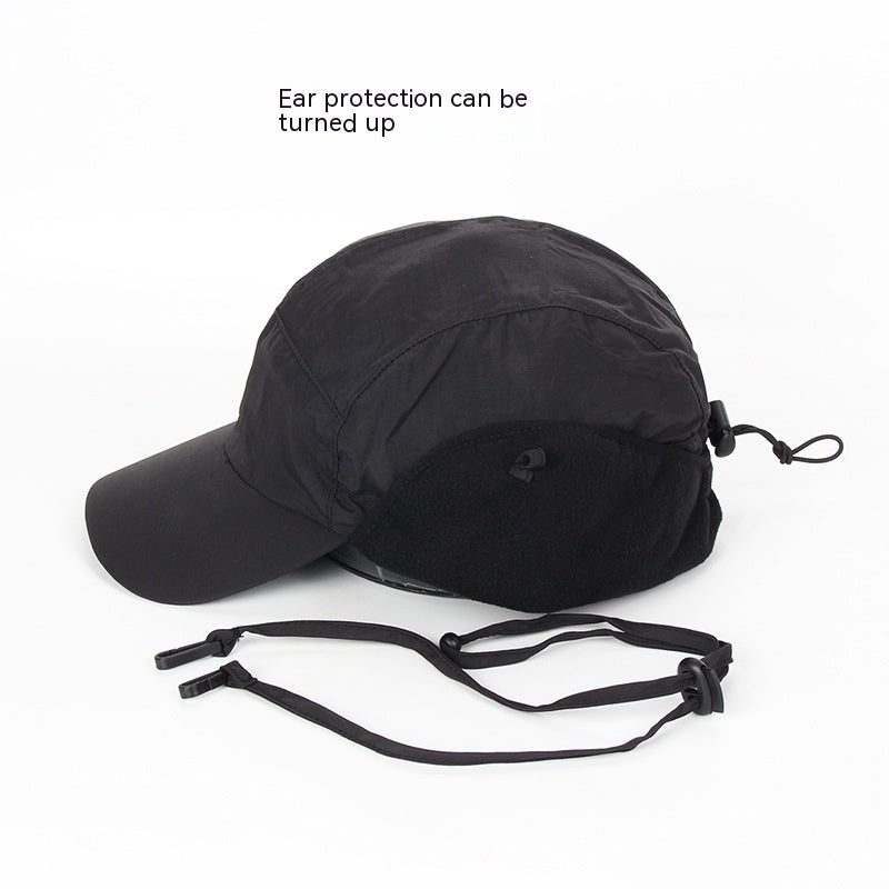 Water Repellent Warm With Velvet Baseball Earmuffs Hat