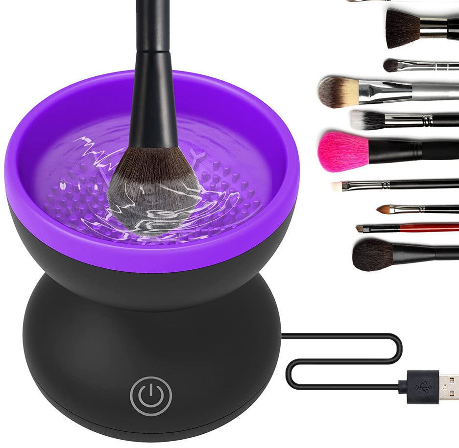 Electric Makeup Brush Cleaner Machine Portable Automatic USB Cosmetic Brush Cleaner Tools For All Size Beauty Makeup Brushes Set - Ectron Online