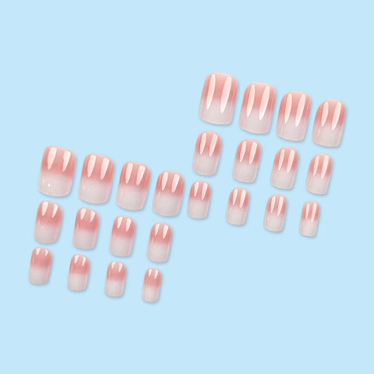 Simple Pink And White Gradient Detachable Nail Art Simple Pink And White Gradient Detachabl | Ectron Online