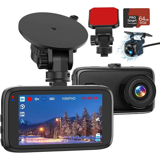 Dual Dash Cam Front and Rear Dash Cam Front And Rear Camera 1080P Dua | Ectron Online