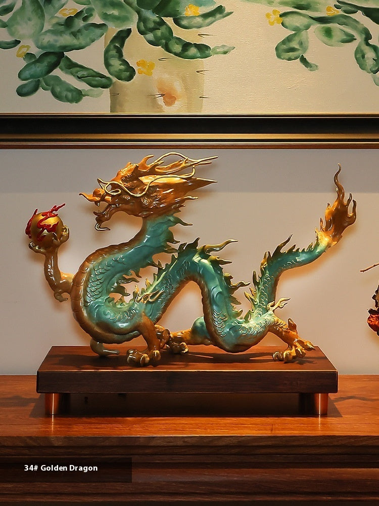 Household Brass Longteng Four Seas Ornament Decoration - Ectron Online